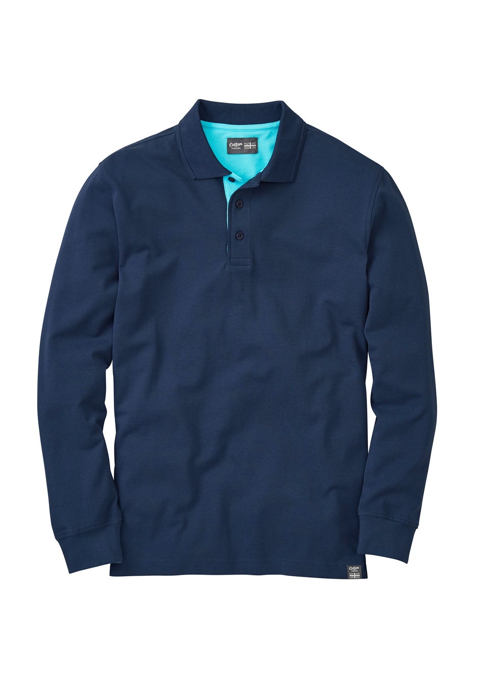 Cotton Traders Admiral Long Sleeve Polo Shirt