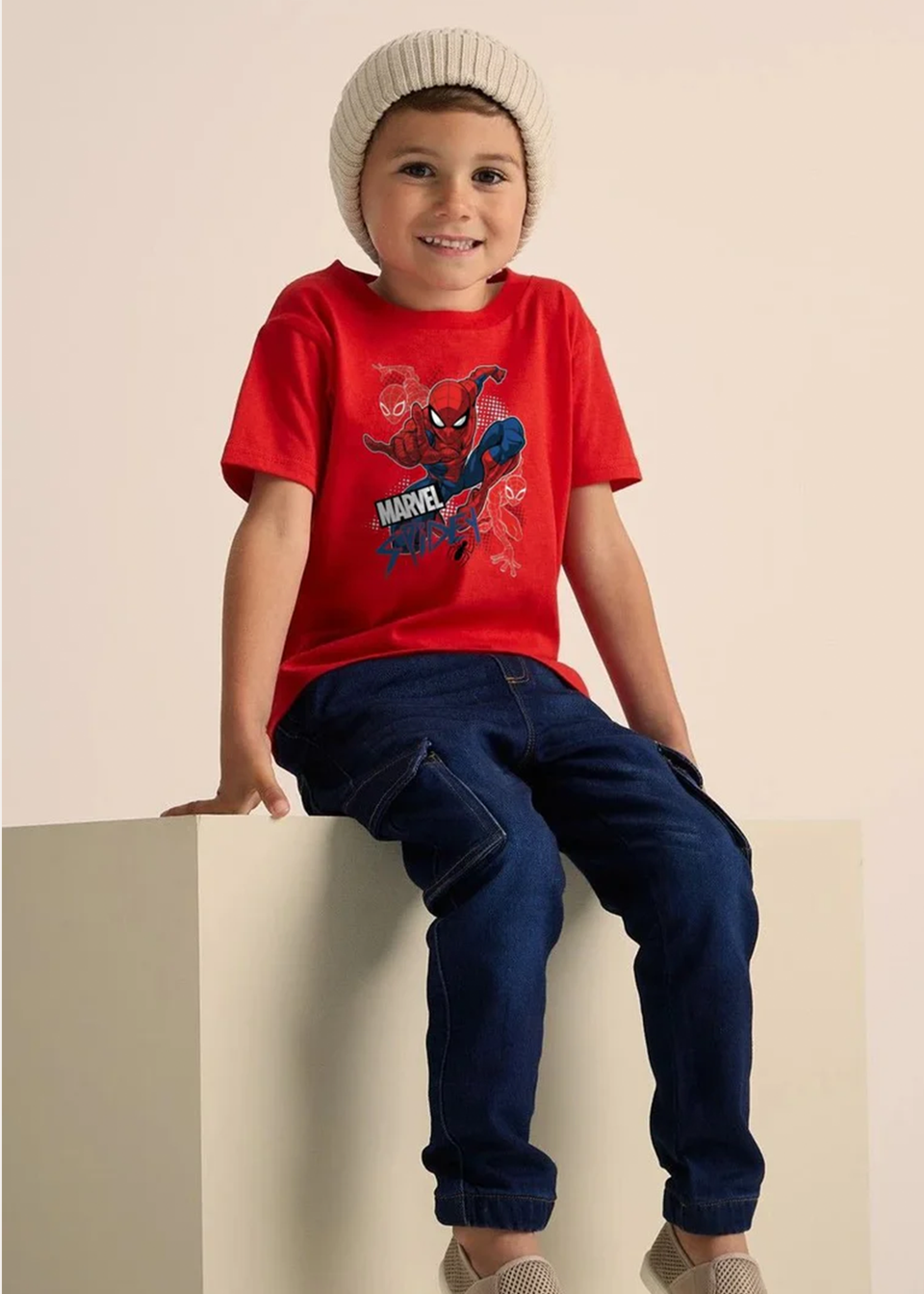 Marvel Spiderman Boys Red T-Shirt (Ages 9 - 14 Years)