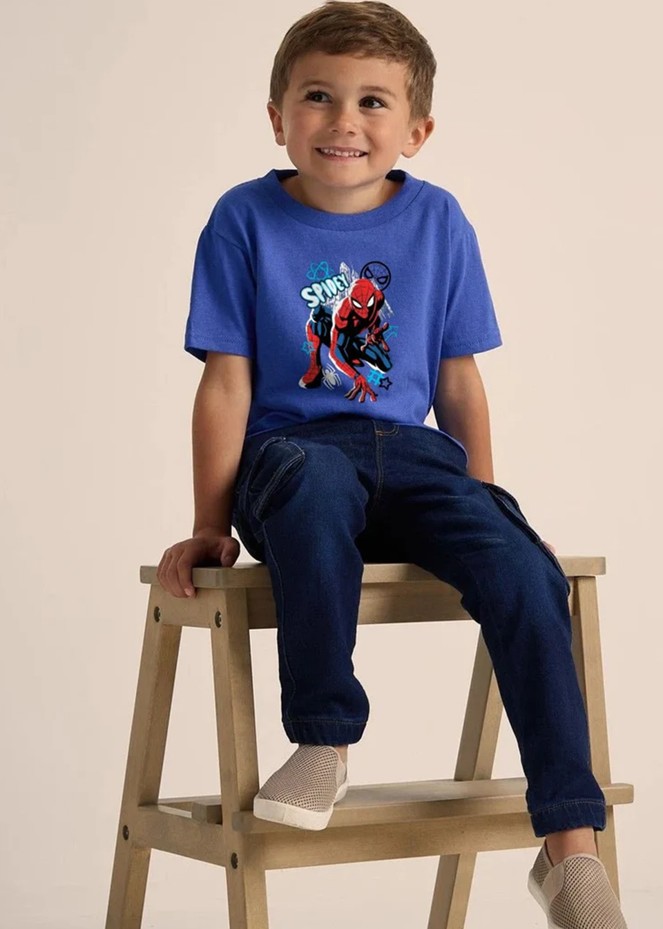 Marvel Spiderman Boys Blue T-Shirt (Ages 9 - 14 Years