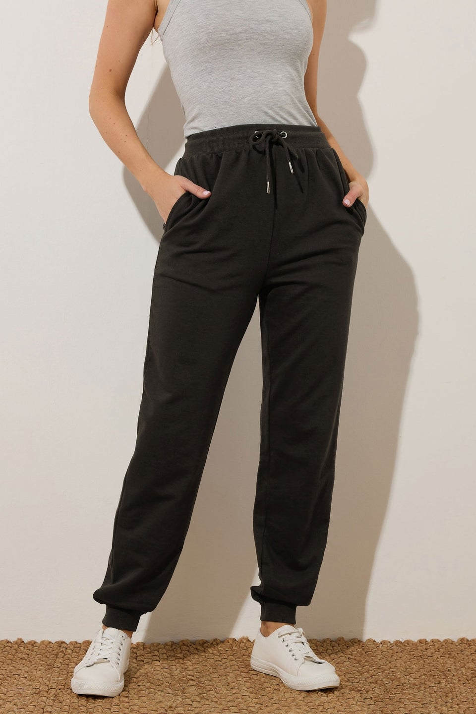 Long Tall Sally 2 Pack Black Basic Joggers