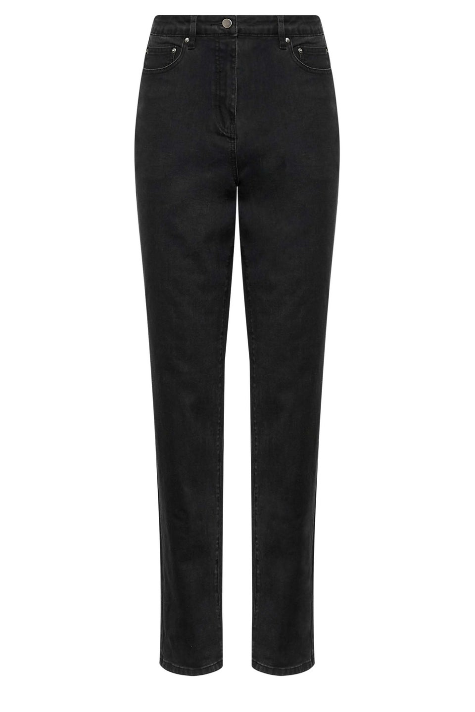 Long Tall Sally Black Washed Una Stretch Mom Jeans