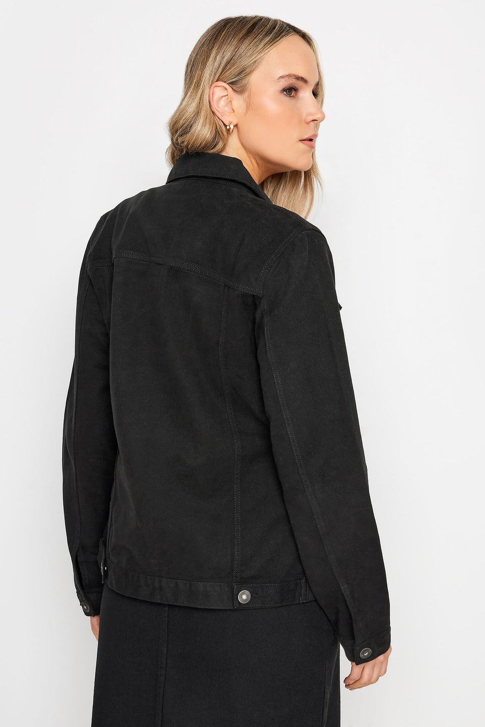 Long Tall Sally Black Denim Button Through Jacket