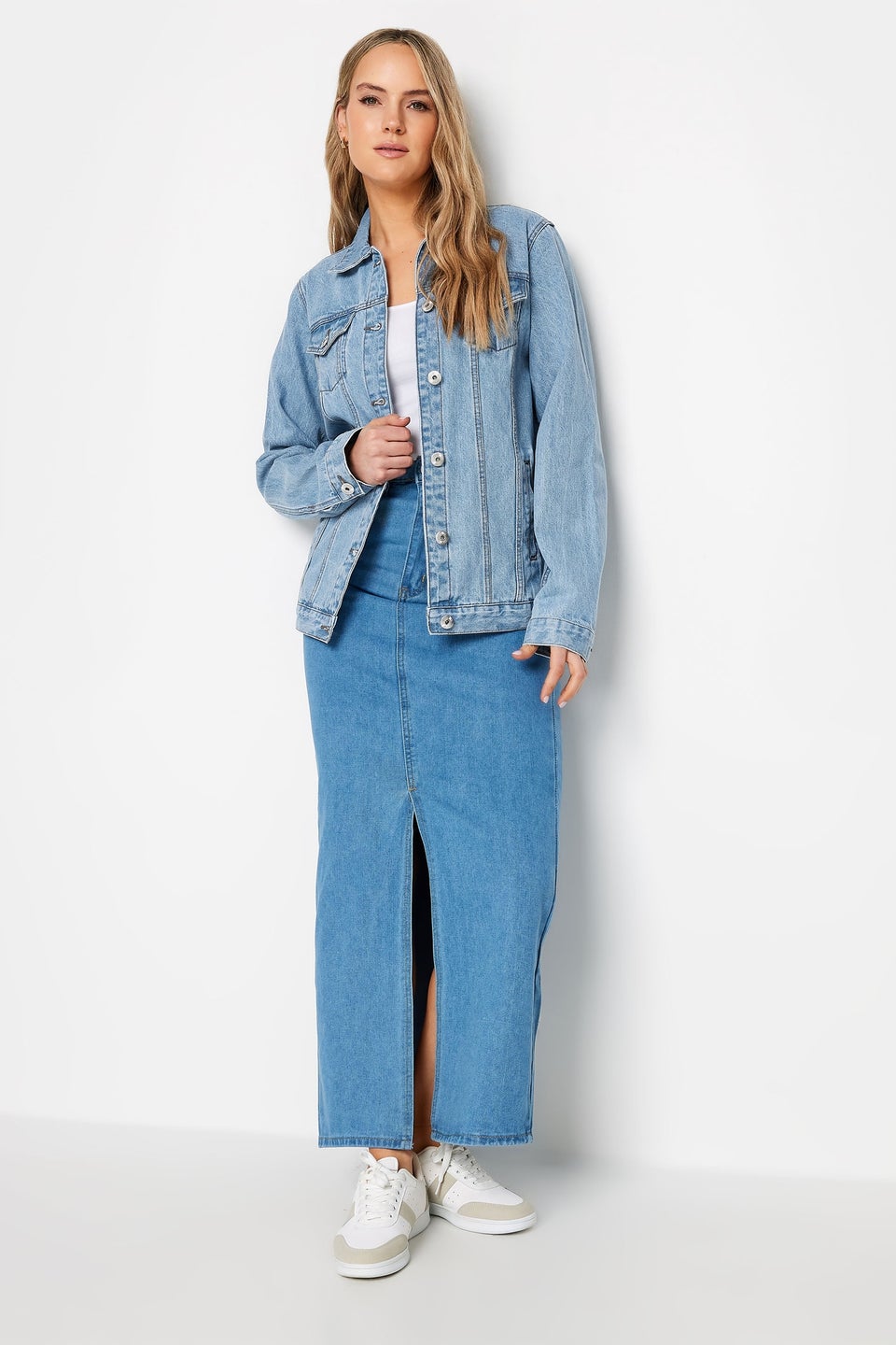 Long Tall Sally Blue Mid Wash Denim Jacket