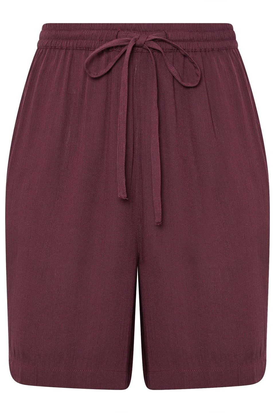 Long Tall Sally Dark Purple Cotton Crinkle Shorts