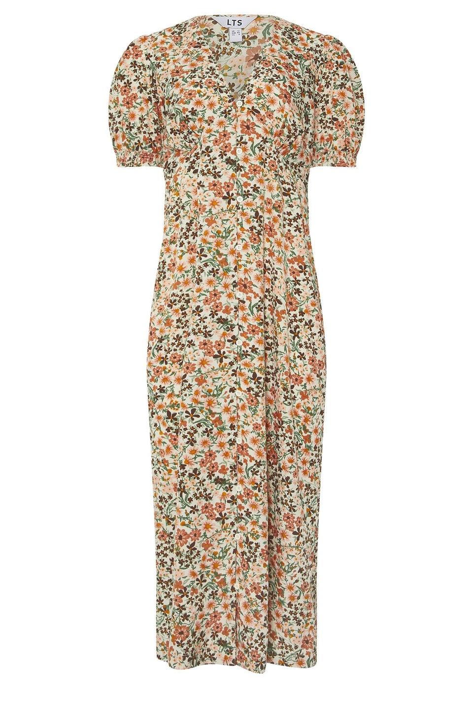 Long Tall Sally Rust Orange Ditsy Floral Tea Maxi Dress