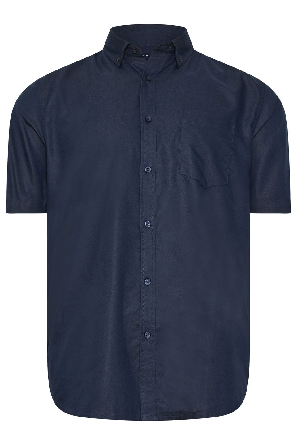 Badrhino Premium Navy Blue Short Sleeve Oxford Cotton Shirt