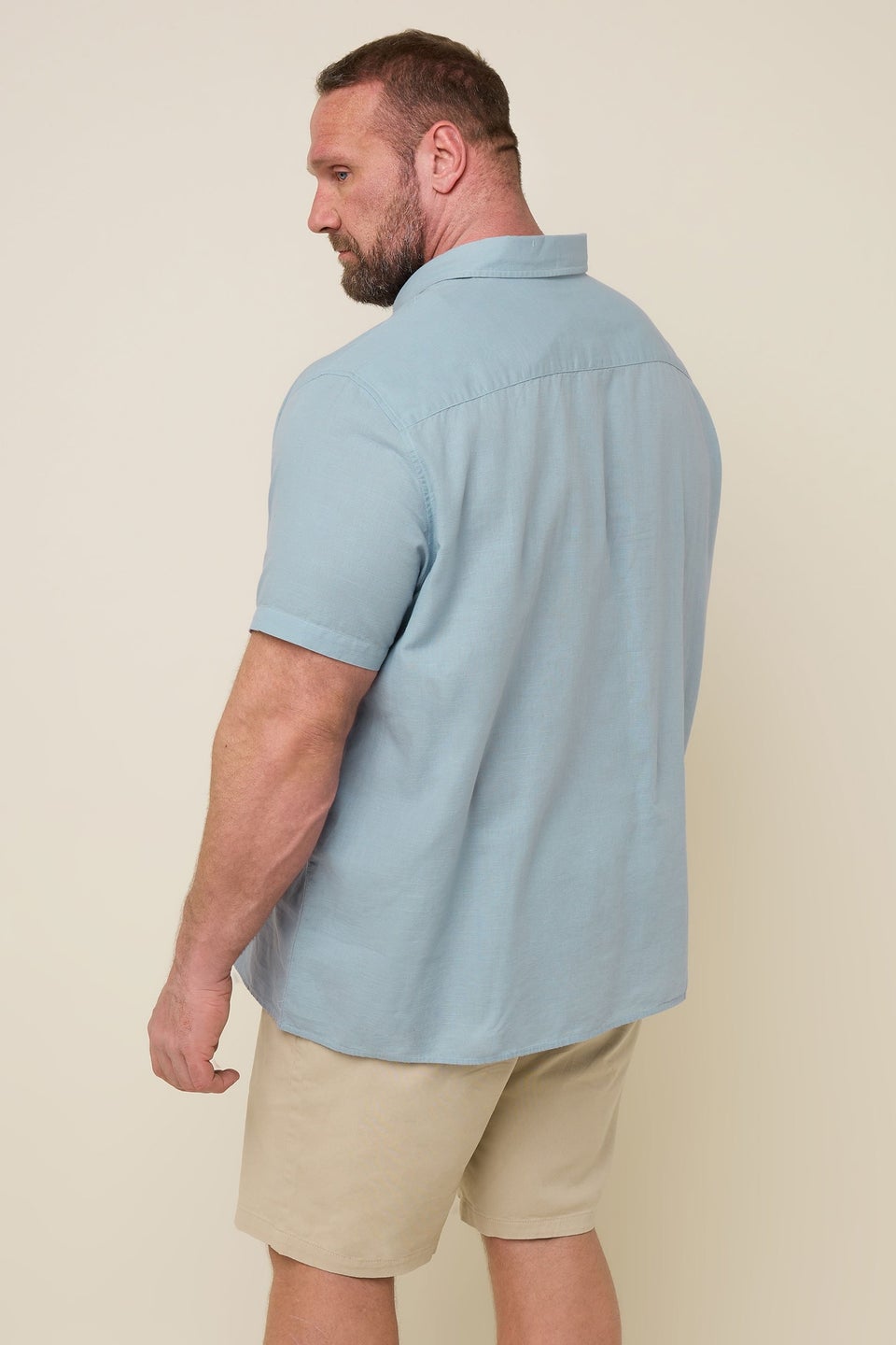 Badrhino Dusky Blue Linen Shirt