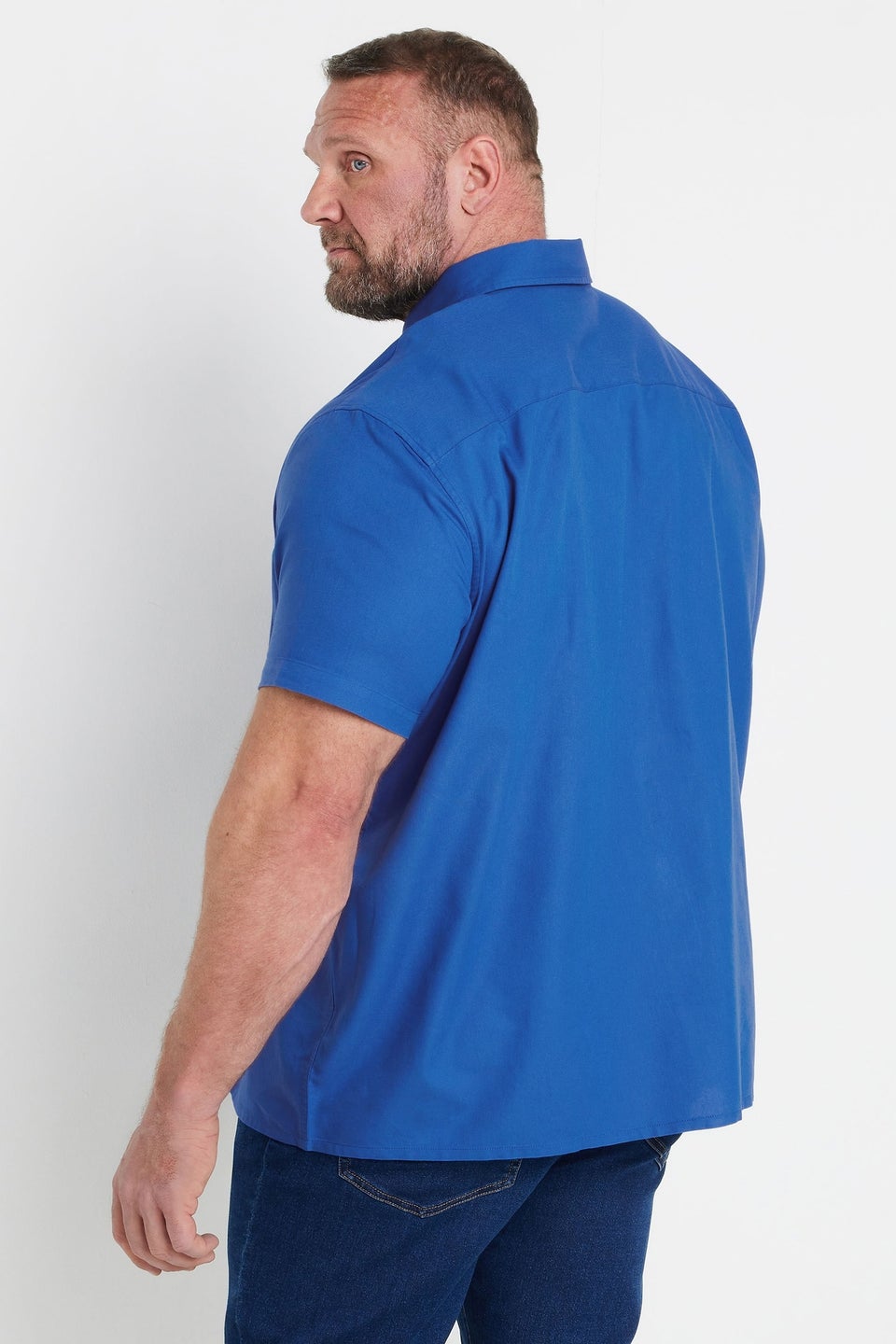 BadRhino Dark Blue Short Sleeve Oxford Shirt