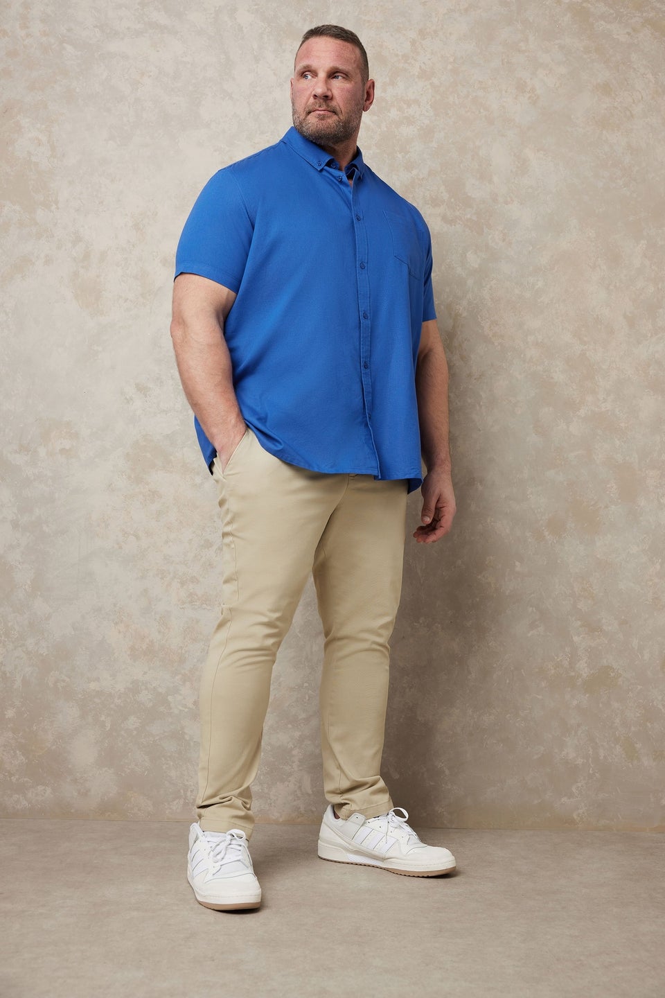 BadRhino Dark Blue Short Sleeve Oxford Shirt