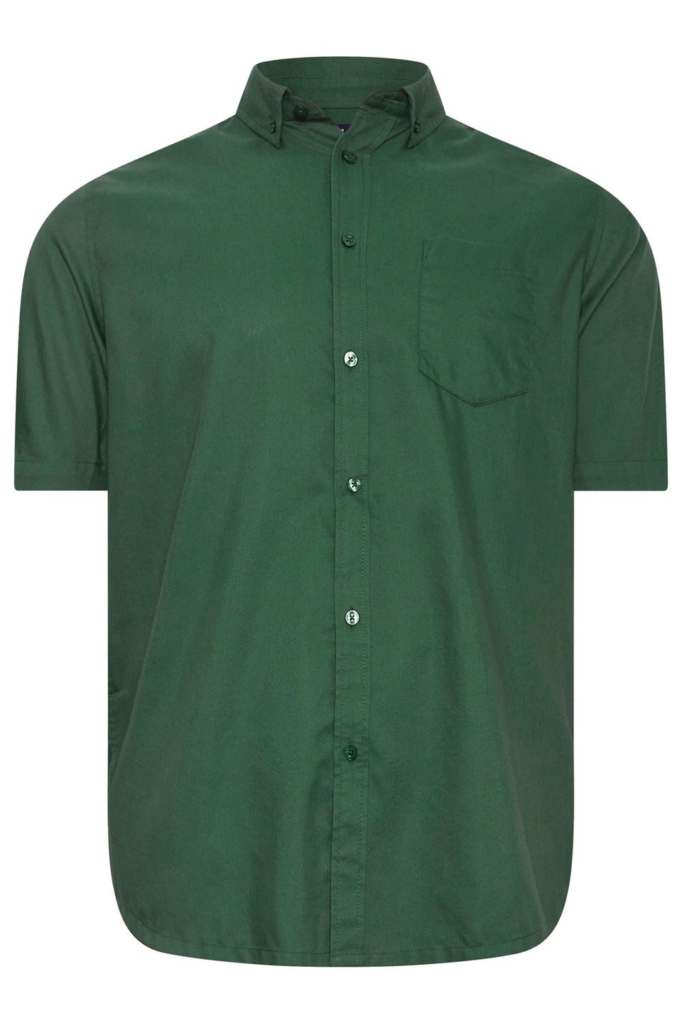 Badrhino Dark Green Short Sleeve Oxford Shirt