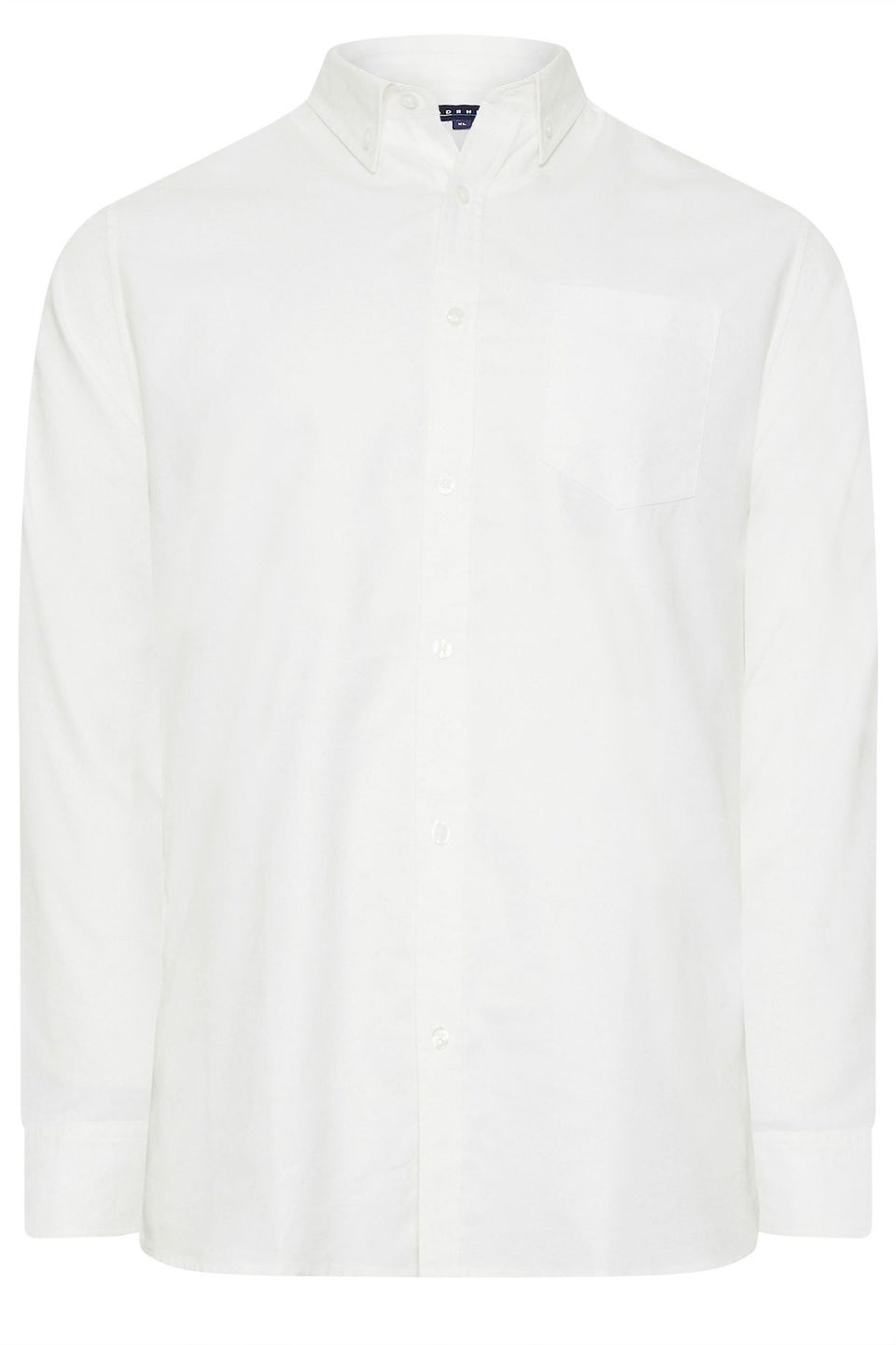 BadRhino Premium White Long Sleeve Oxford Cotton Shirt