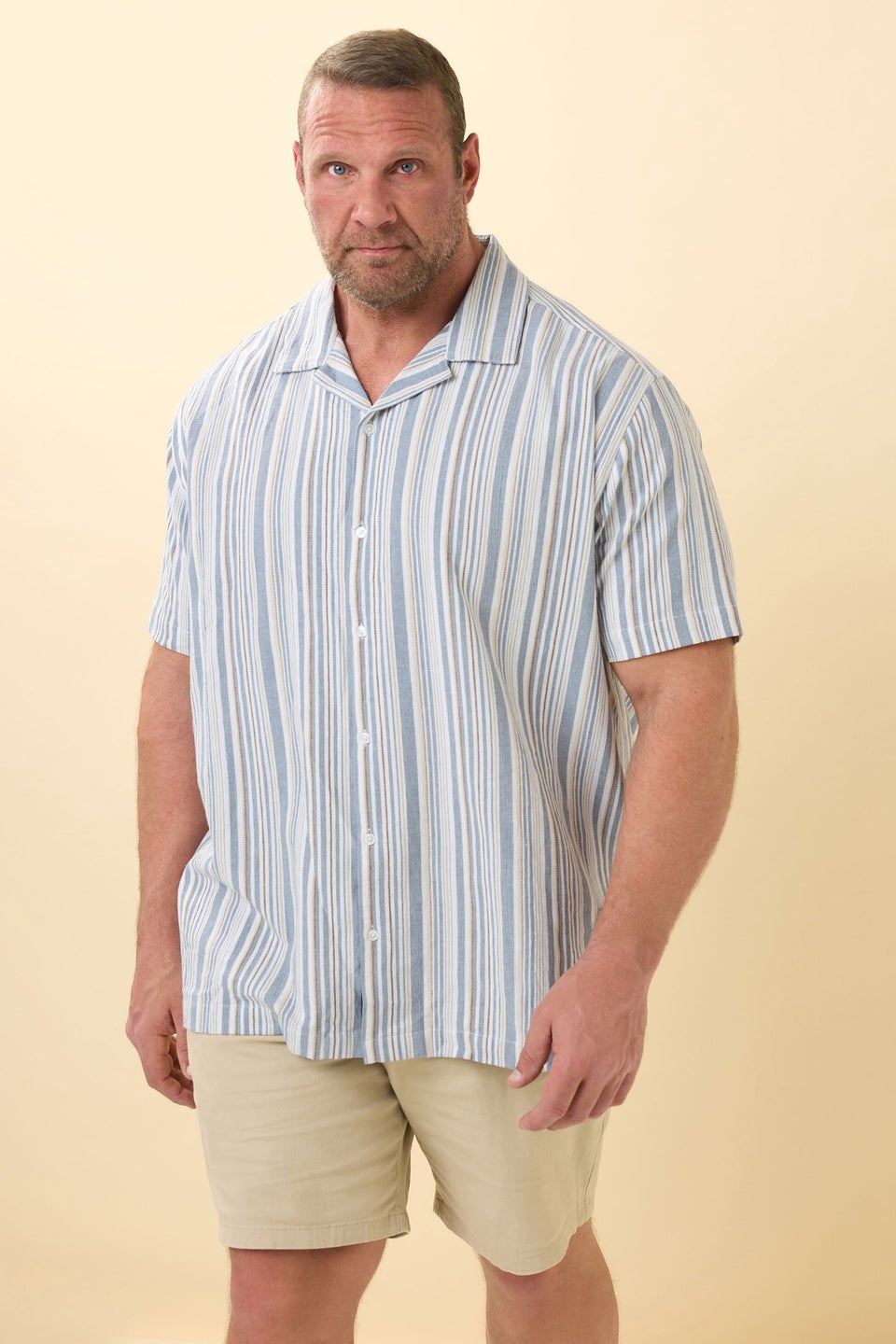 Badrhino White & Blue Stripe Shirt
