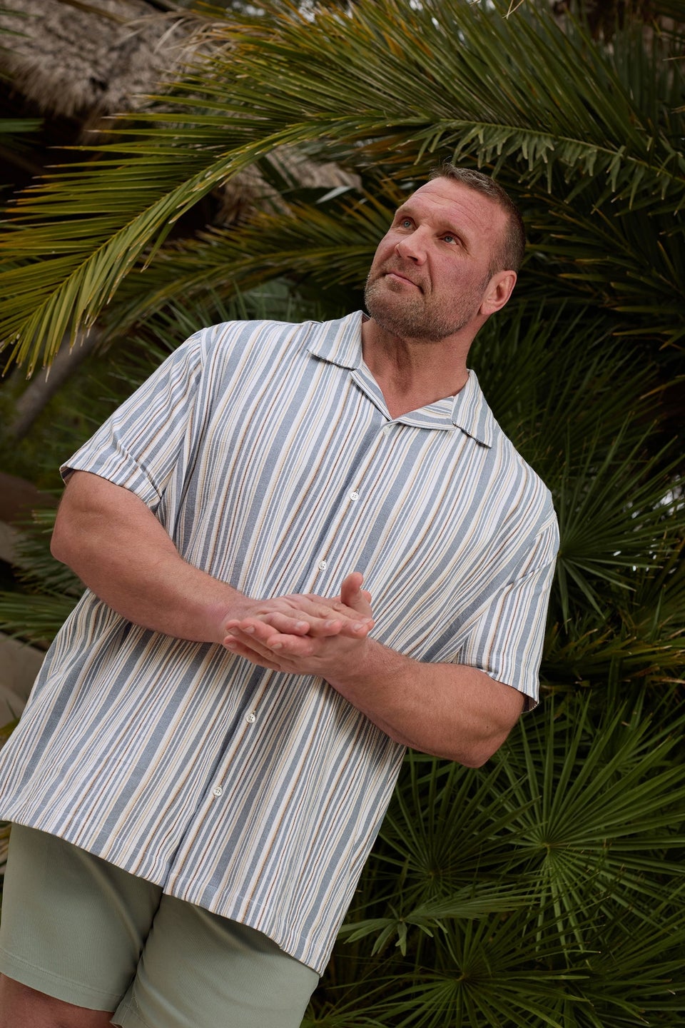 Badrhino White & Blue Stripe Shirt