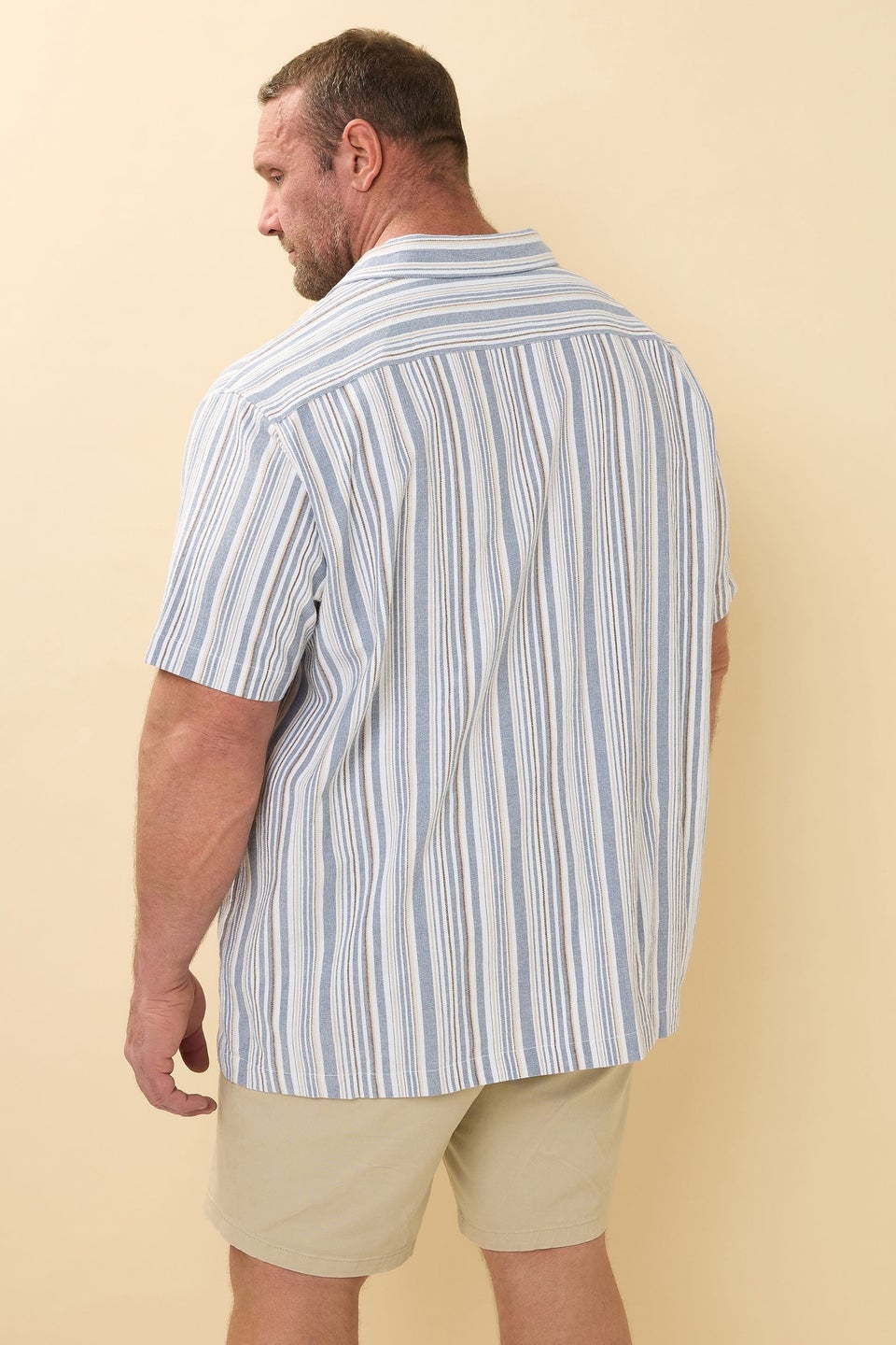 Badrhino White & Blue Stripe Shirt
