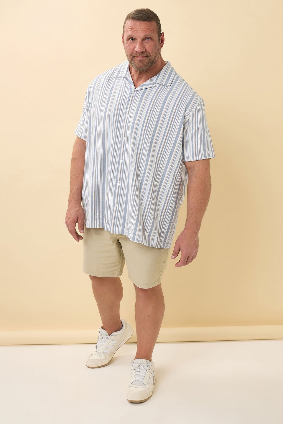 Badrhino White & Blue Stripe Shirt