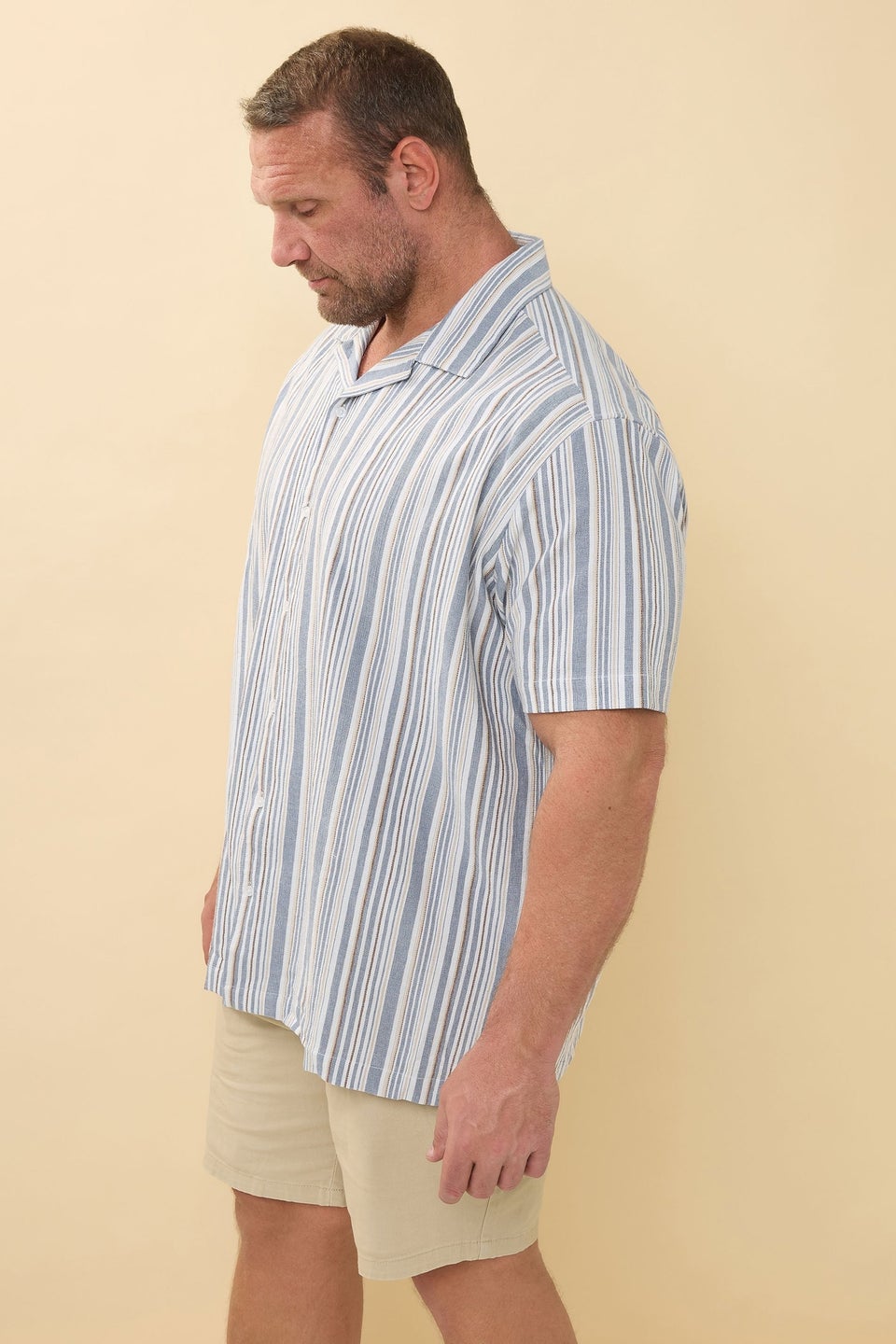 Badrhino White & Blue Stripe Shirt