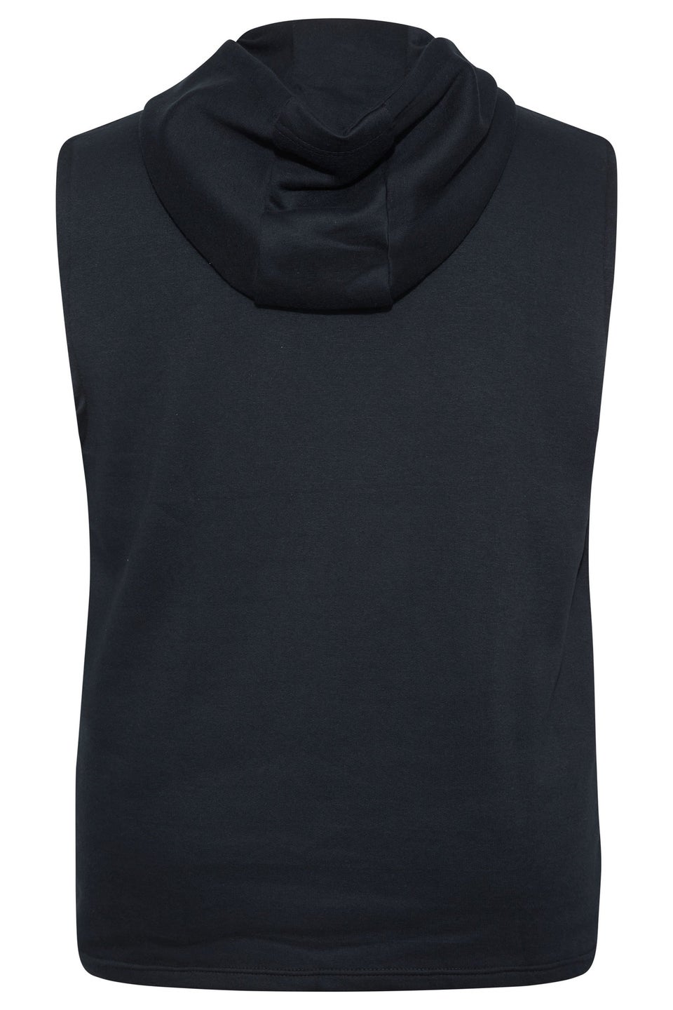 Badrhino Navy Blue Sleeveless Hoodie