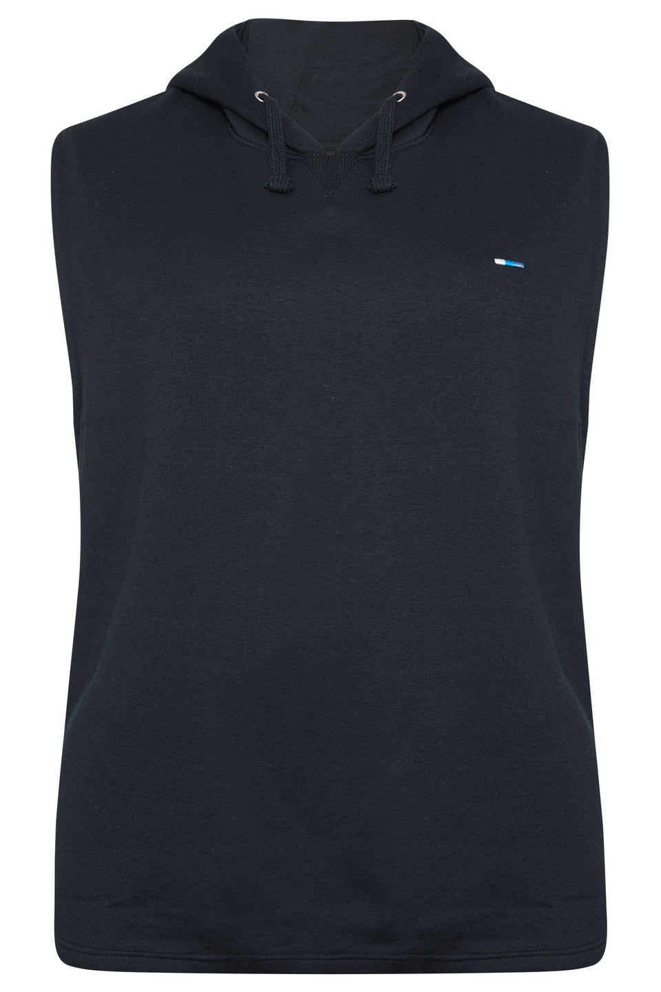 Badrhino Navy Blue Sleeveless Hoodie