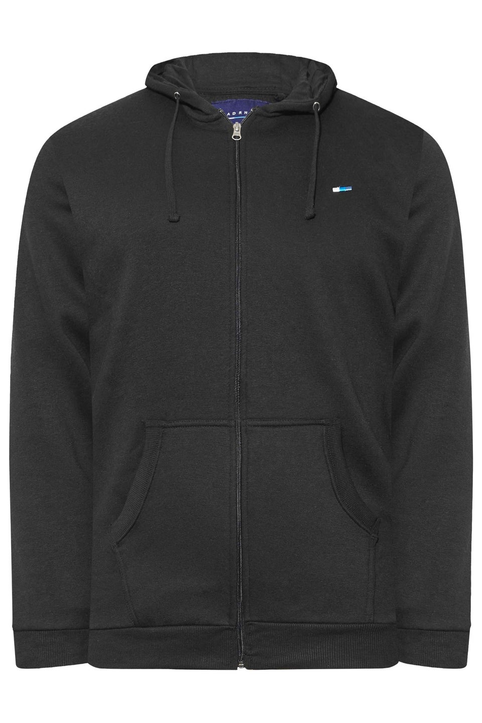 BadRhino Black Essential Zip Through Hoodie