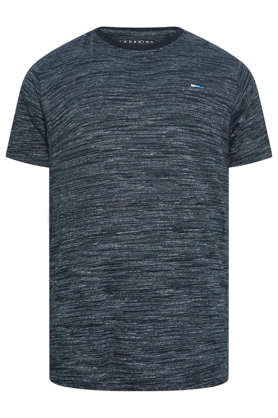 Badrhino Navy Blue Injected Slub T-Shirt