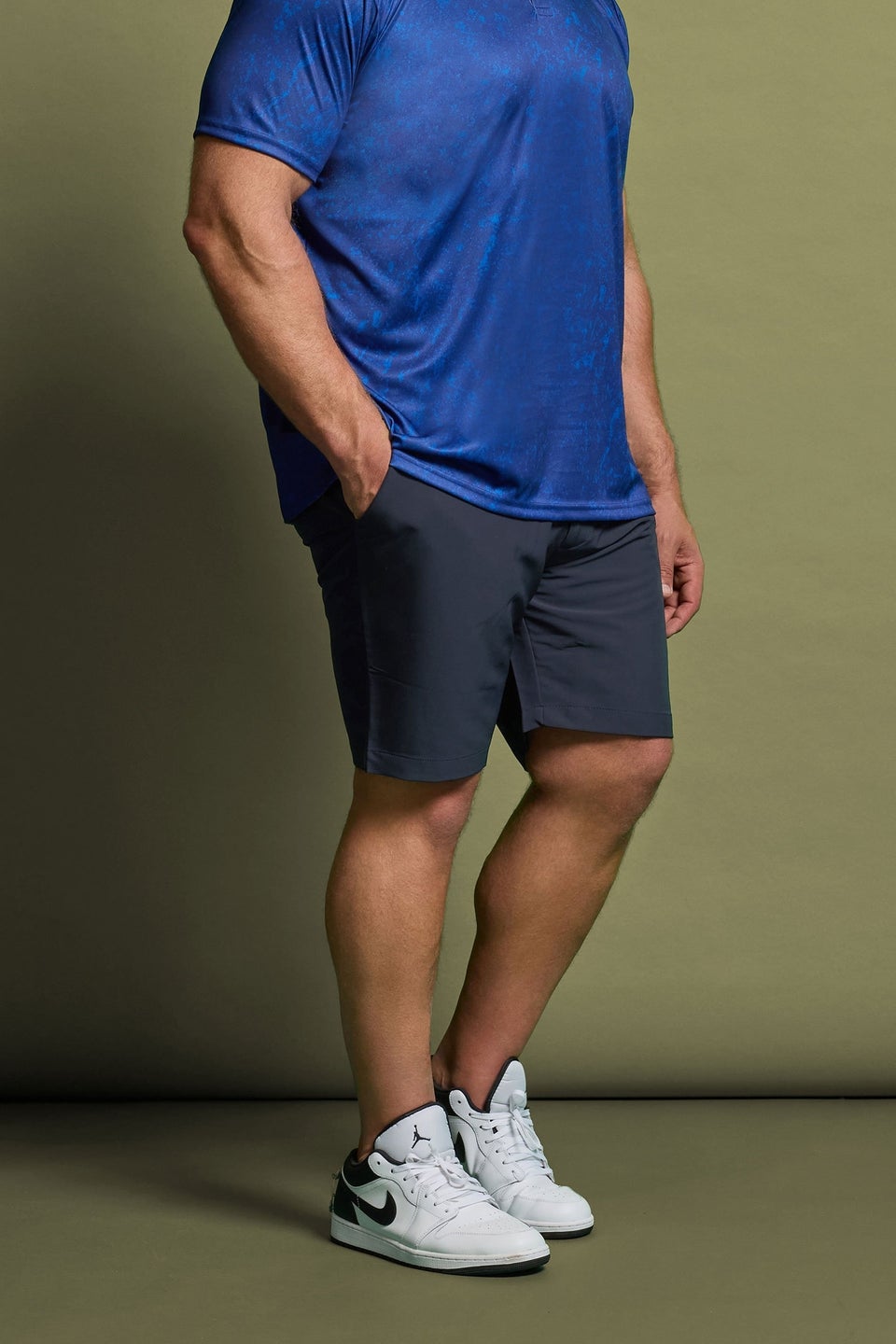 Badrhino Golf Navy Blue Golf Shorts