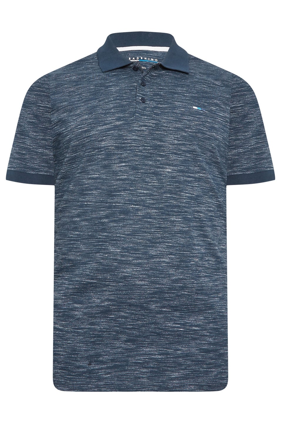 BadRhino Big & Tall Navy Blue Slub Polo Shirt