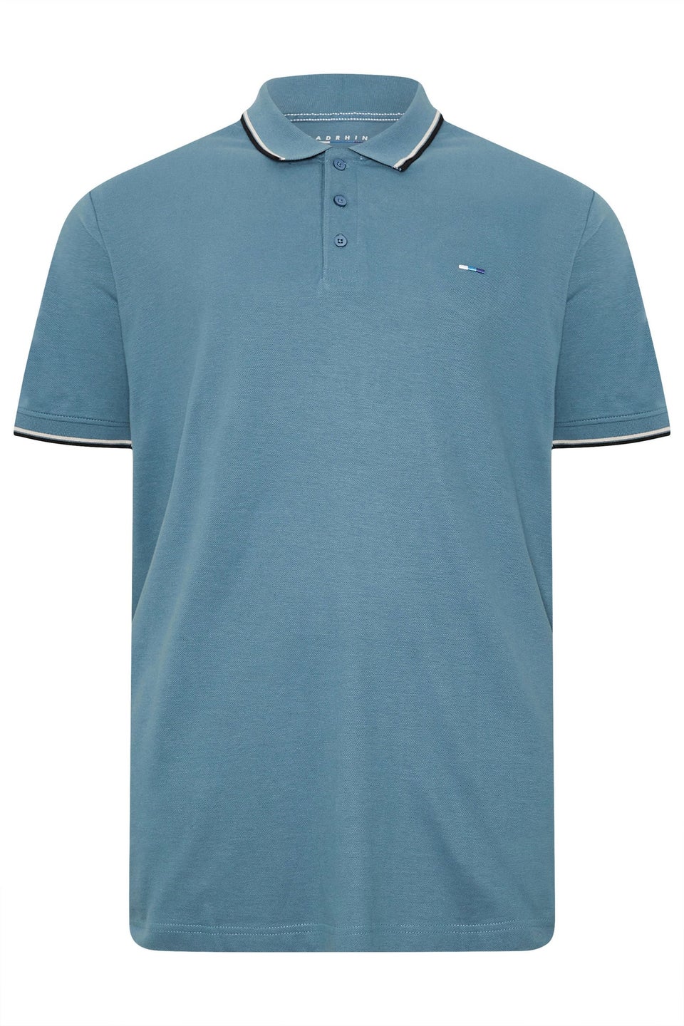 BadRhino Big & Tall Blue Tipped Polo Shirt