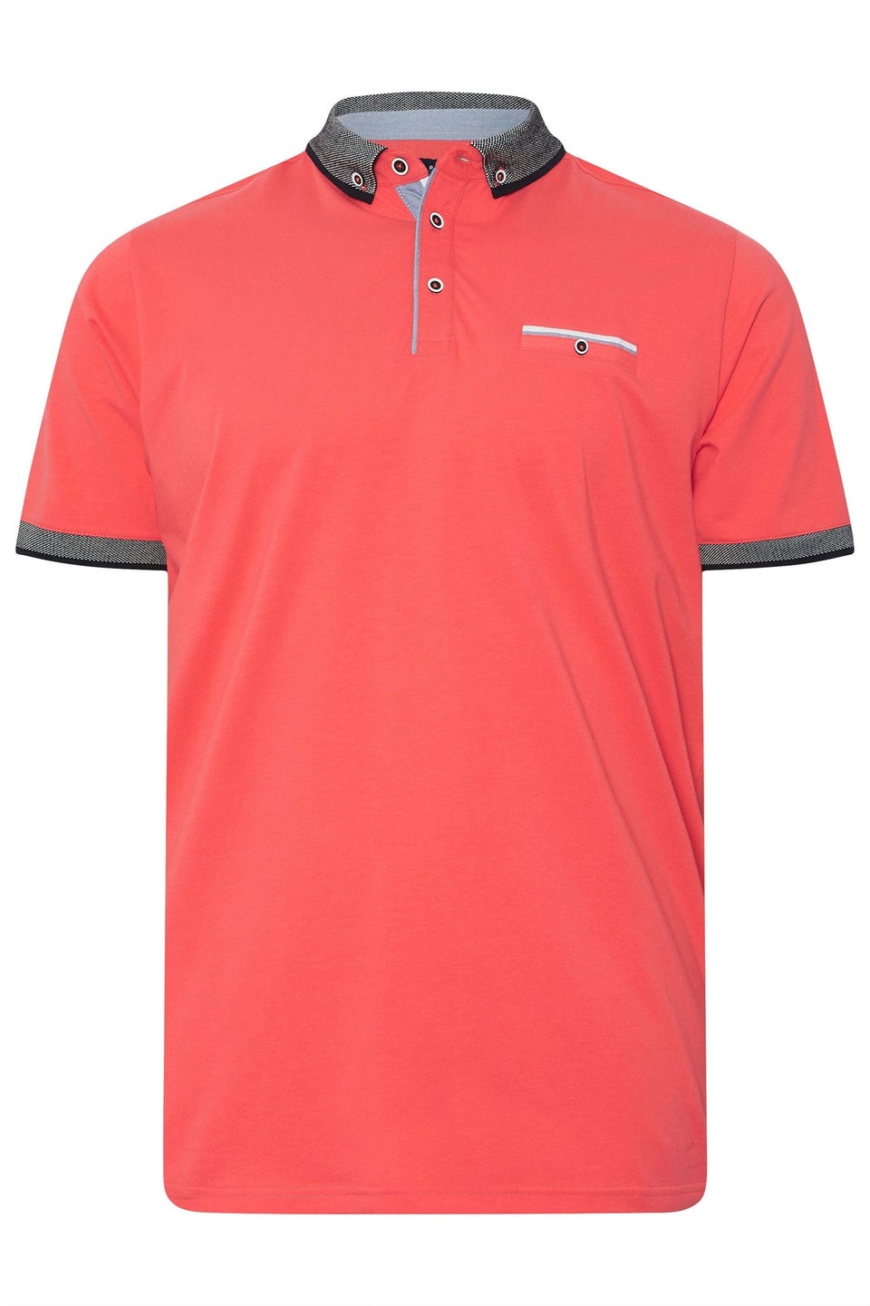 Badrhino Orange Chambray Polo Shirt