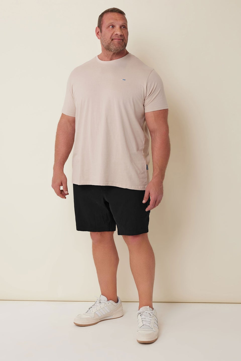 Badrhino Black Stretch Elasticated Waist Chino Shorts