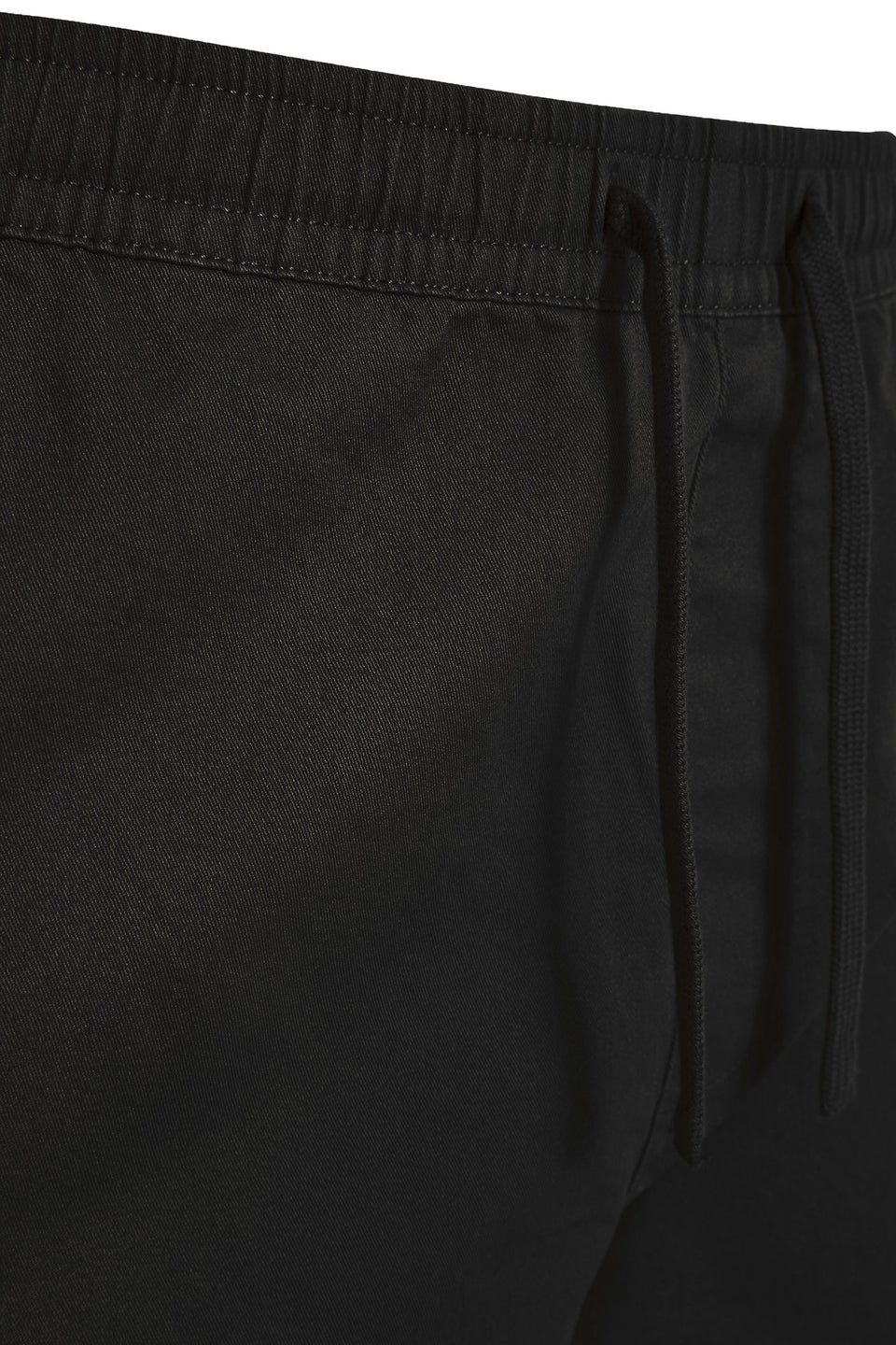 Badrhino Black Stretch Elasticated Waist Chino Shorts