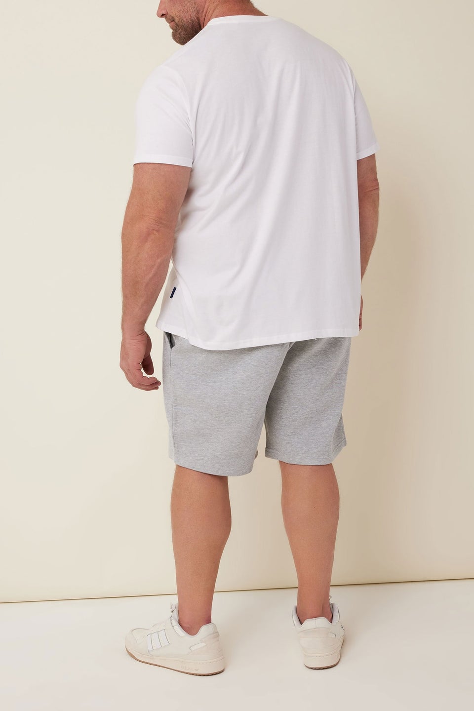 Badrhino Grey Marl Essential Jogger Shorts