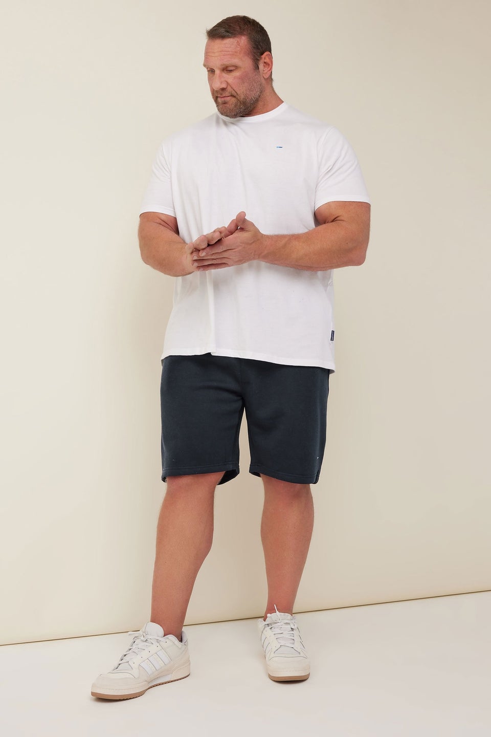 Badrhino Navy Blue Essential Jogger Shorts