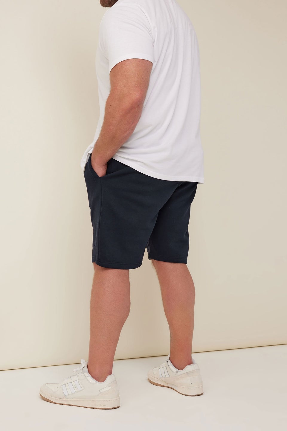Badrhino Navy Blue Essential Jogger Shorts