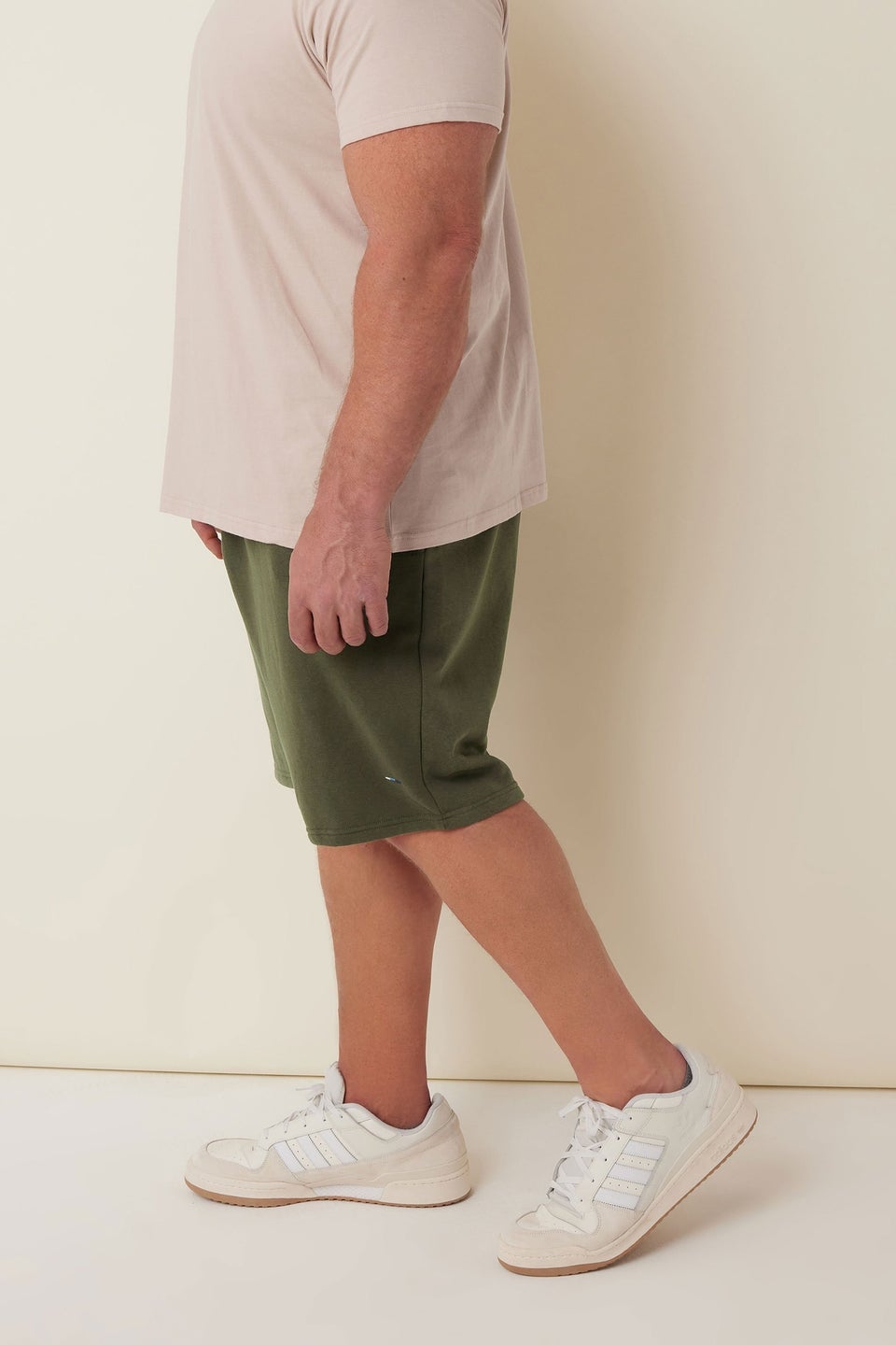 Badrhino Khaki Green Essential Jogger Shorts