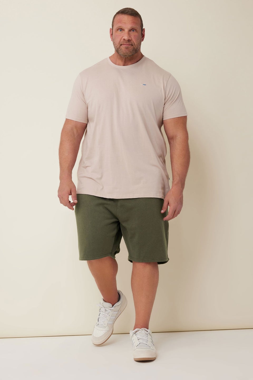 Badrhino Khaki Green Essential Jogger Shorts