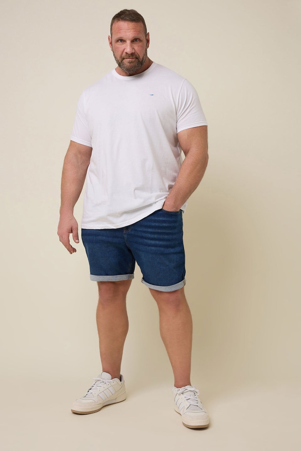 BadRhino Indigo Blue Knitted Denim Shorts