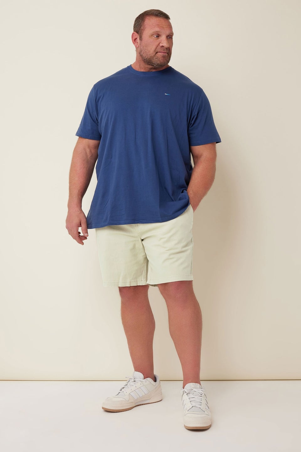 Badrhino Stone Brown Stretch Chino Shorts