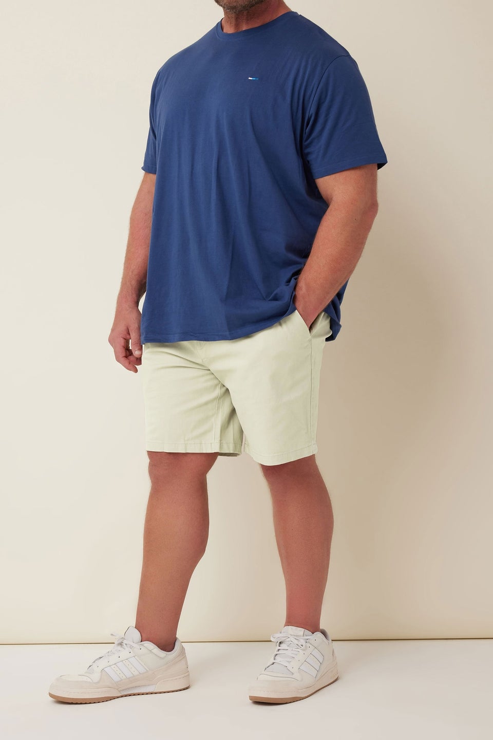 Badrhino Stone Brown Stretch Chino Shorts