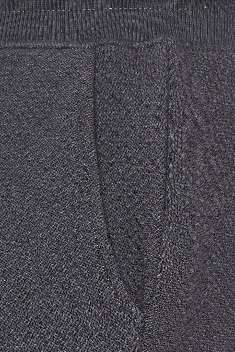 Badrhino Grey Diamond Quilted Shorts