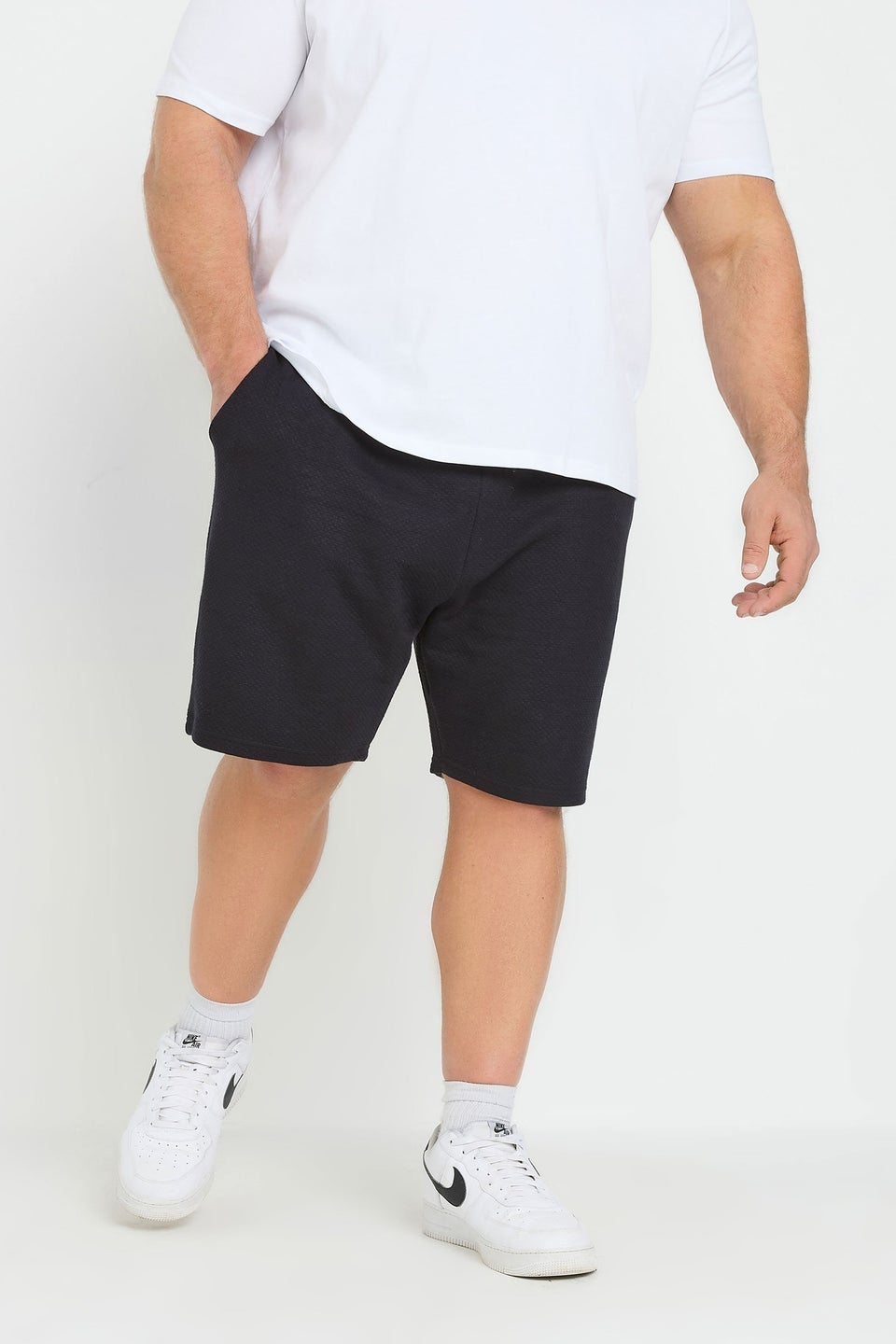 BadRhino Big & Tall Navy Blue Diamond Quilted shorts