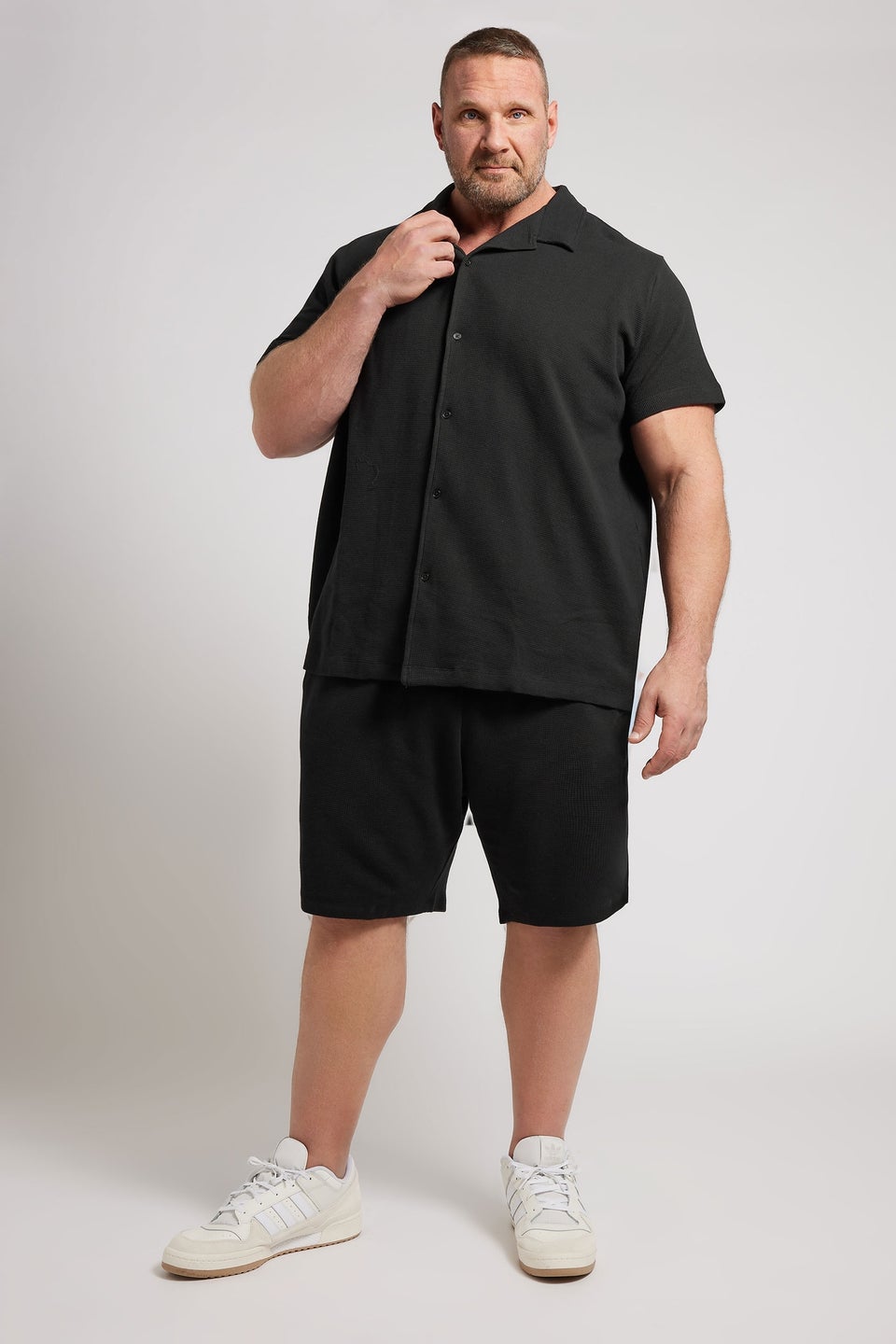 BadRhino Black Textured Jersey Shorts