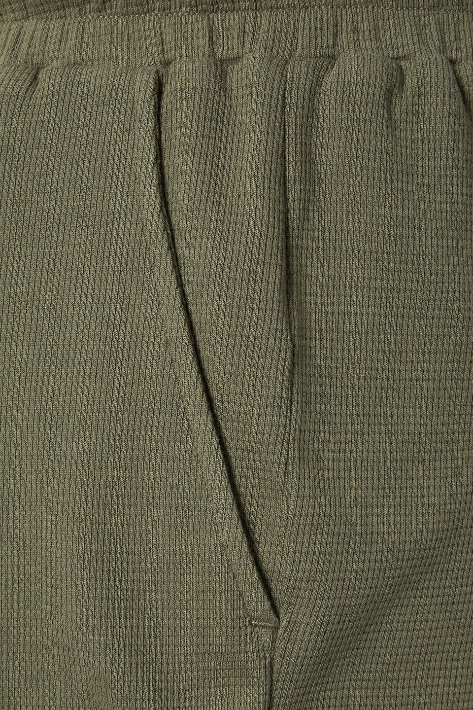 BadRhino Khaki Green Textured Jersey Shorts