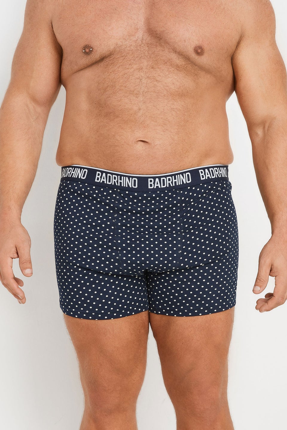 BadRhino 3 Pack Navy Blue Stripe & Spot Boxers