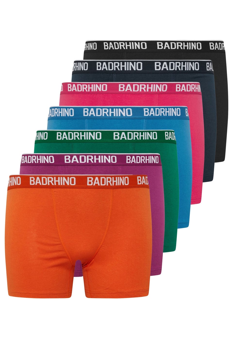 BadRhino 7 PACK Orange & Black Boxers