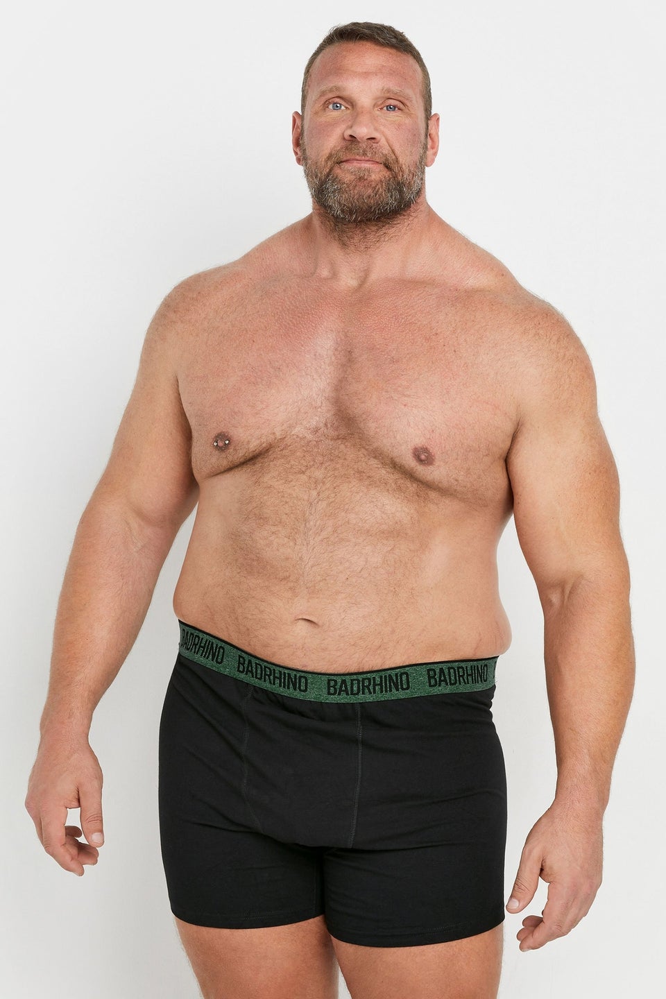 BadRhino 5 PACK Black Marl Waistband Boxers