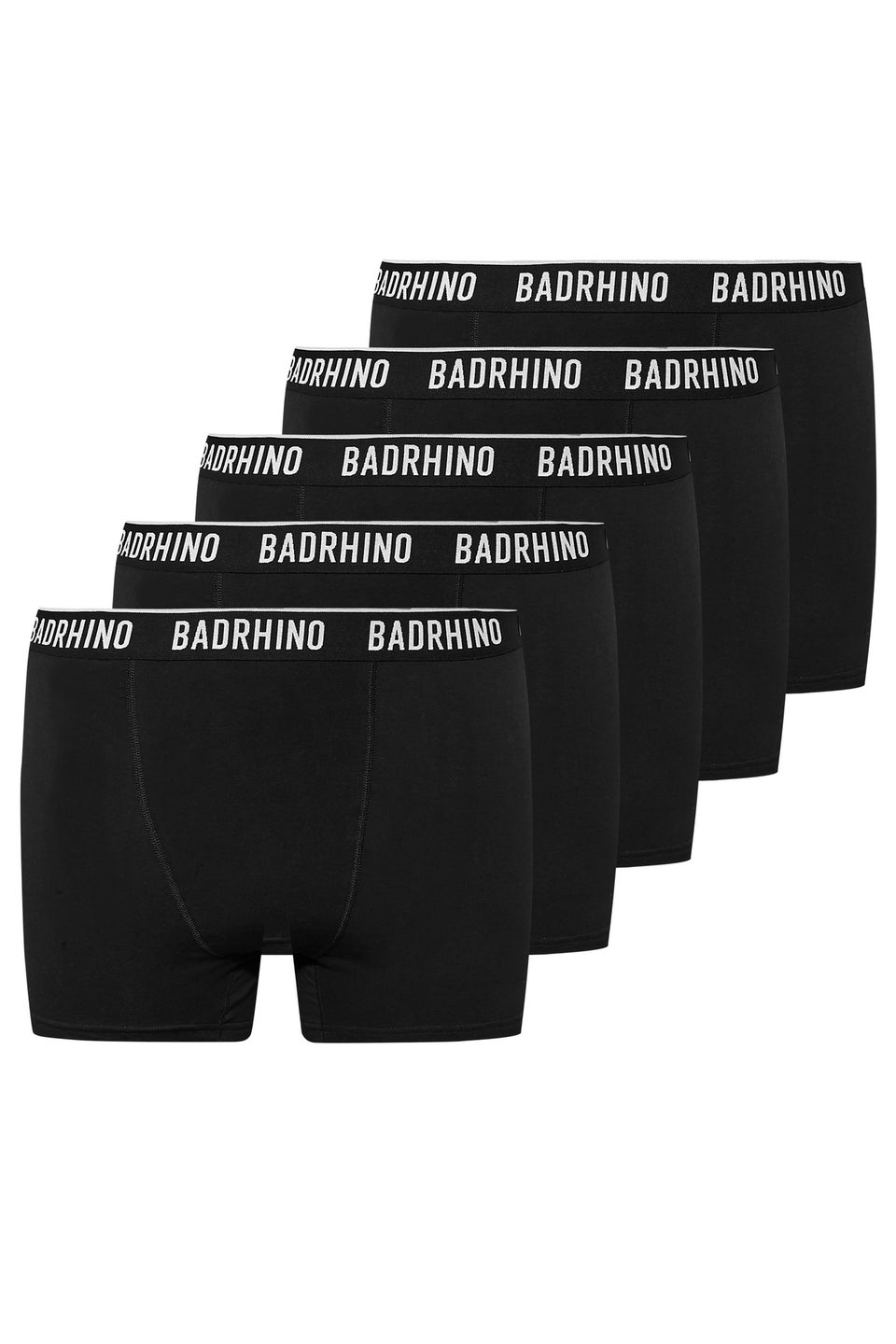 BadRhino Big & Tall 5 PACK Black Boxers