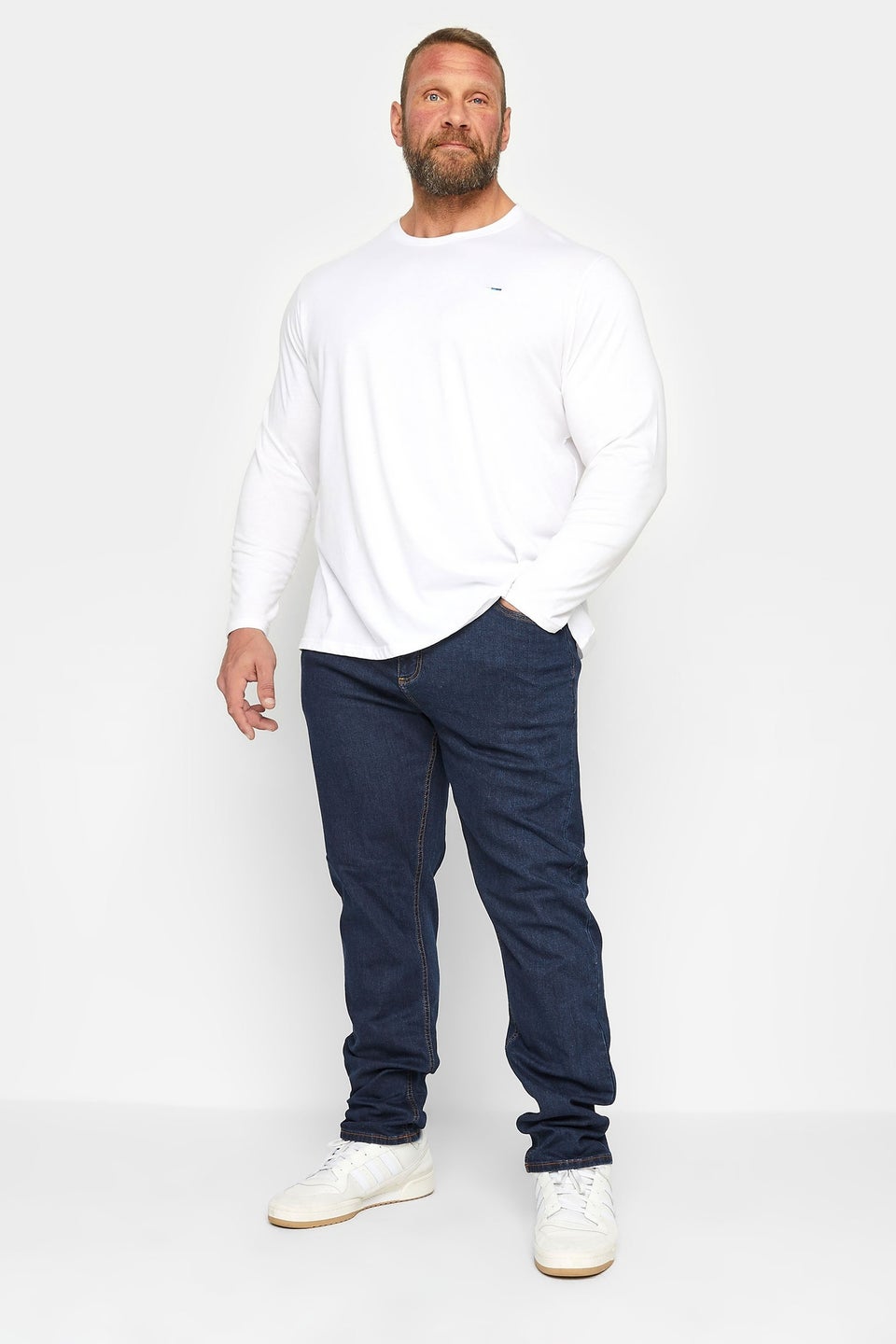 BadRhino Indigo Blue Straight Leg Stretch Jeans