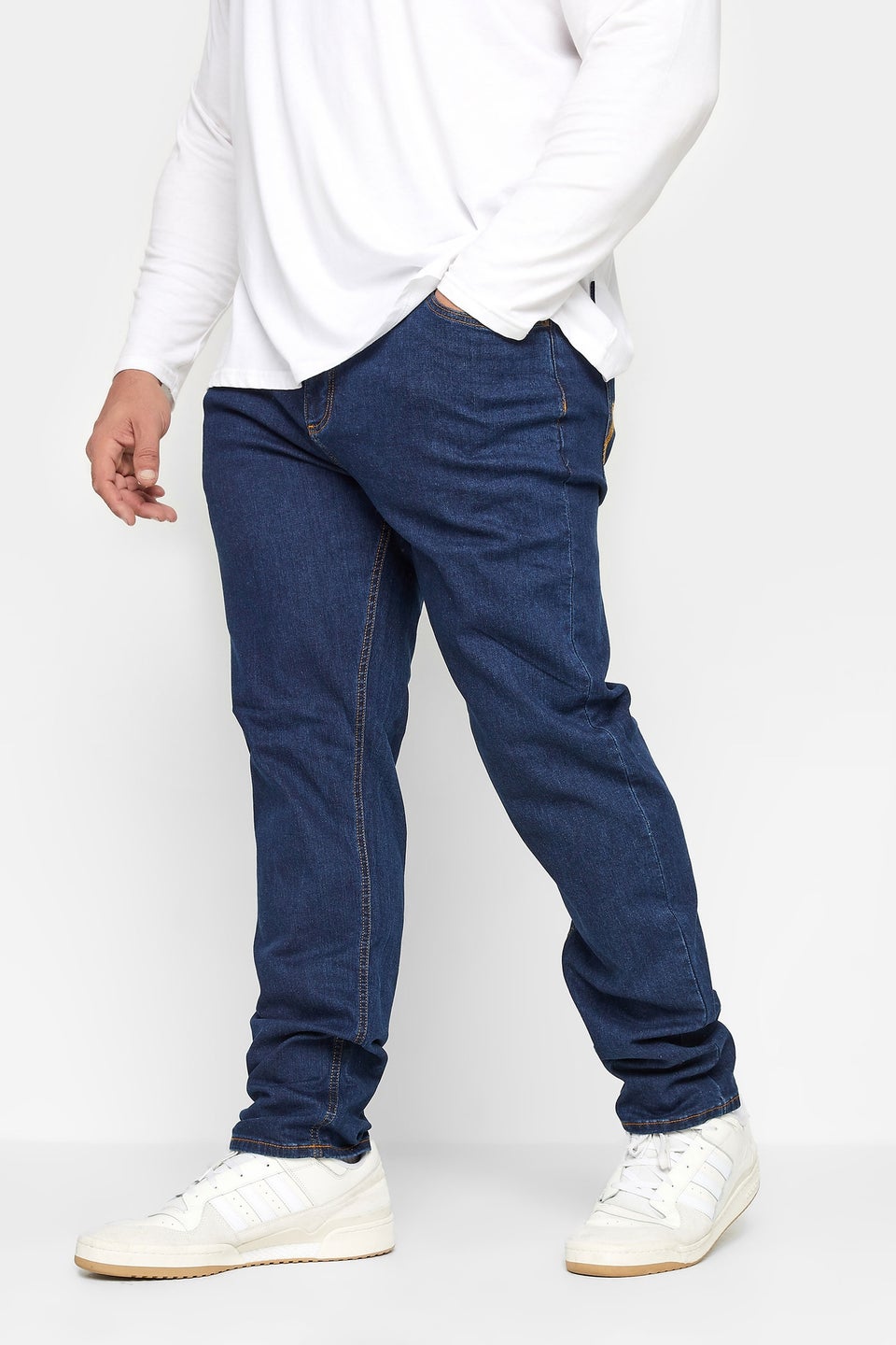 BadRhino Indigo Blue Straight Leg Stretch Jeans