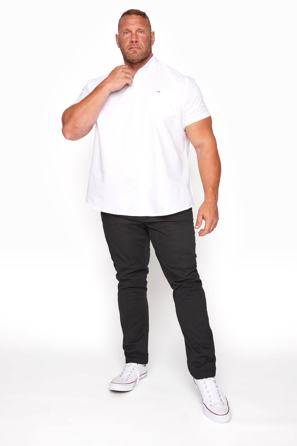 Badrhino Black Stretch Chinos