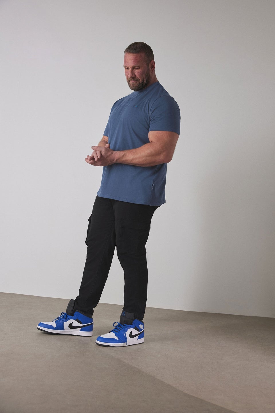 Badrhino Black Stretch Cargo Trousers